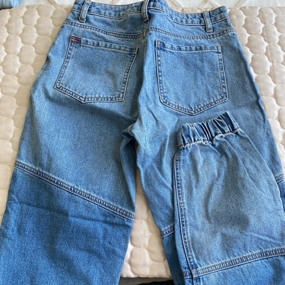 Two tone Denim Joggers - Picture 3 of 5